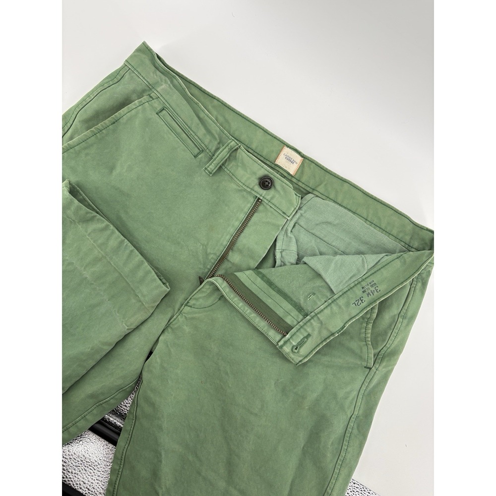 Lands' End Canvas 608 Slim Fit‎ Pants Green Casual Mens Size 34 X 32